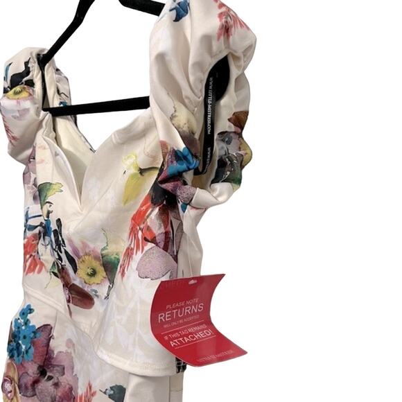 Little Mistress off the shoulder bodycon dress size 6 NWT - Picture 6 of 8